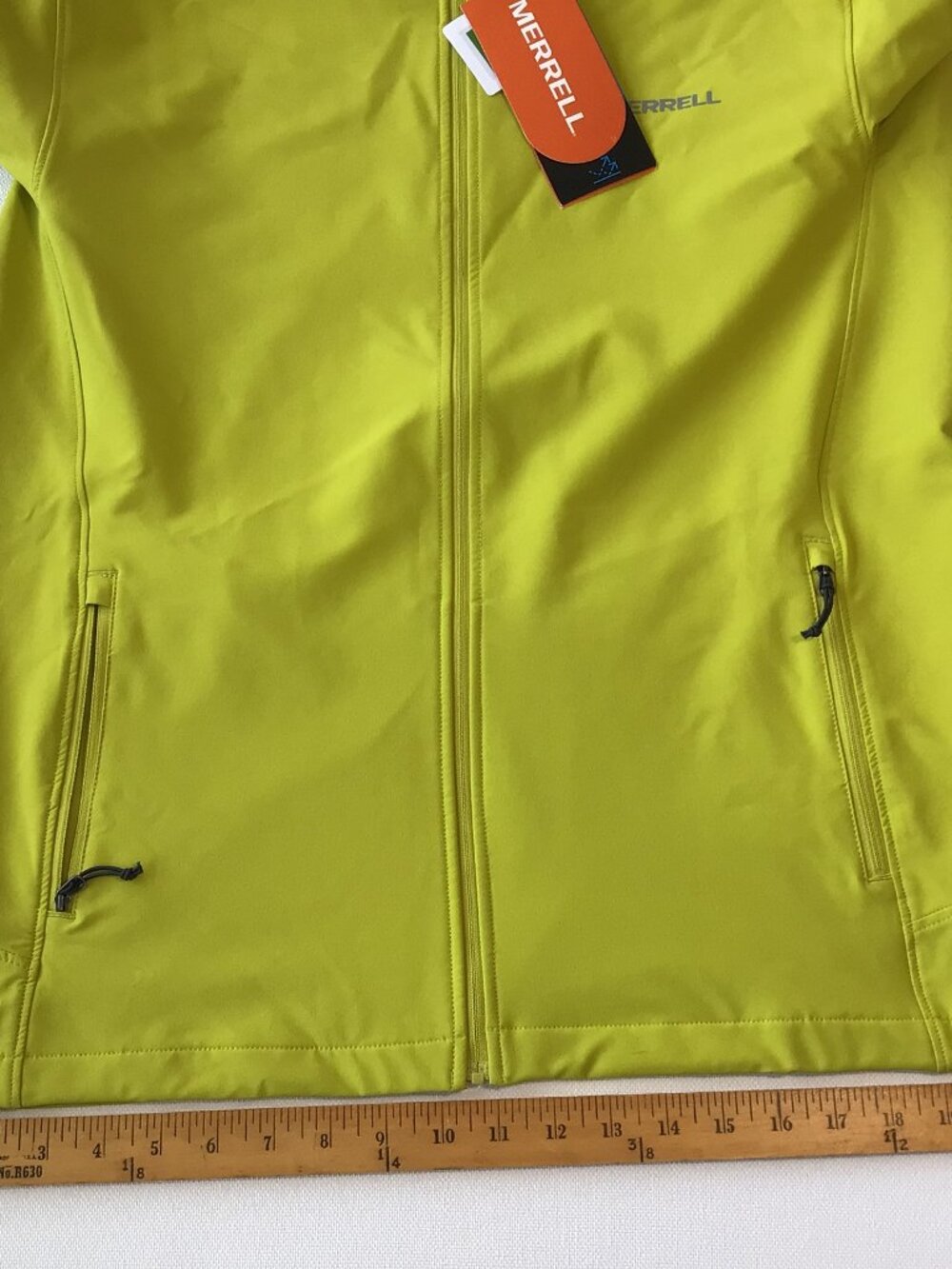 NWT Merrell Jacket Full Zip Yellow Men's Medium Lightweight - Picture 10 of 10